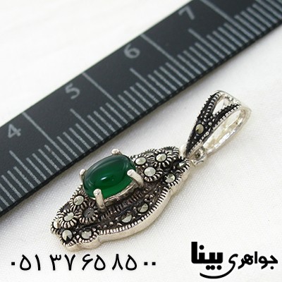 گردنبند عقیق سبز زنانه مارکازیتی