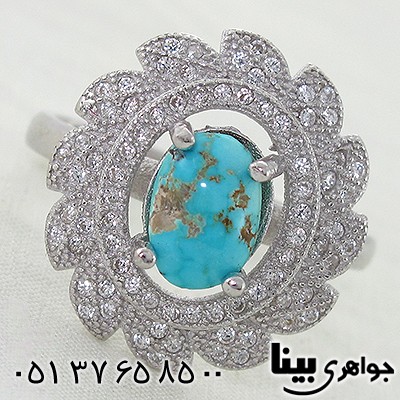 انگشتر فیروزه نیشابوری طرح رخسار