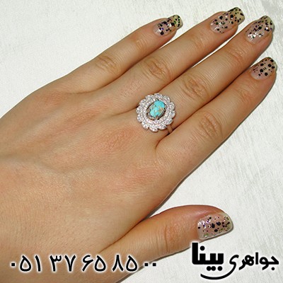 انگشتر فیروزه نیشابوری طرح رخسار