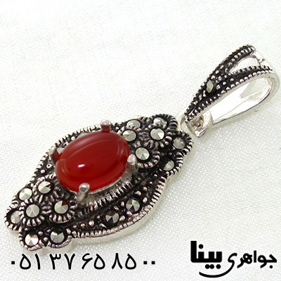 گردنبند عقیق قرمز زنانه طرح گلاره مارکازیت