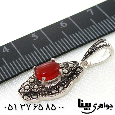 گردنبند عقیق قرمز زنانه طرح گلاره مارکازیت