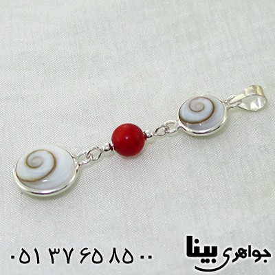 گردنبند چند جواهر زنانه صدف مهره مار و مرجان