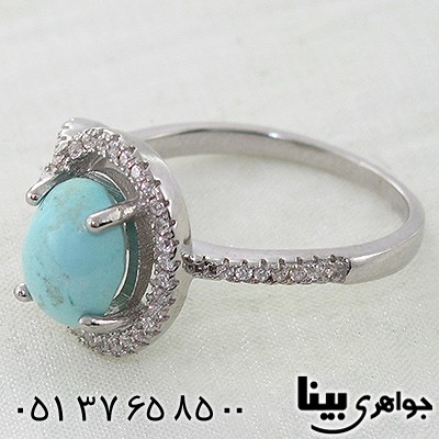 انگشتر فیروزه نیشابوری زنانه طرح پریا