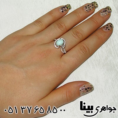 انگشتر فیروزه نیشابوری زنانه طرح پریا
