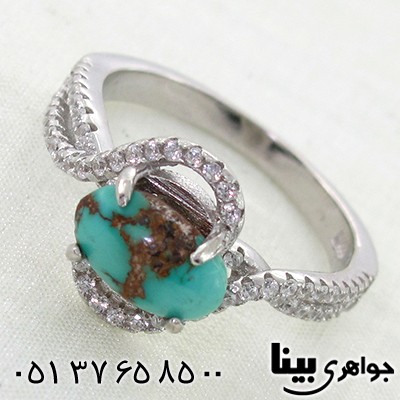 انگشتر فیروزه نیشابوری طرح سیمین