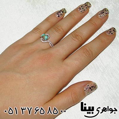 انگشتر فیروزه نیشابوری طرح سیمین