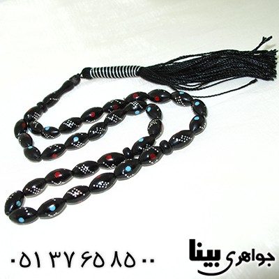 تسبیح یسر مرغوب نقره کوب 33 دانه ای درشت