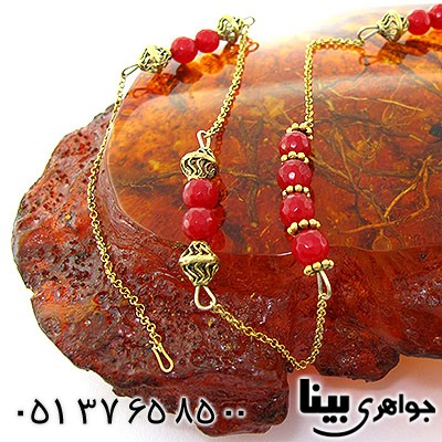سینه ریز عقیق قرمز زنانه زیر خاکی طرح شمیم