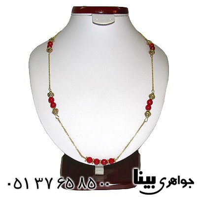 سینه ریز عقیق قرمز زنانه زیر خاکی طرح شمیم