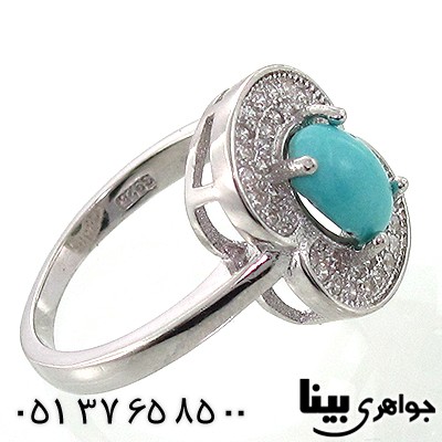انگشتر فیروزه نیشابوری زنانه طرح گلایر