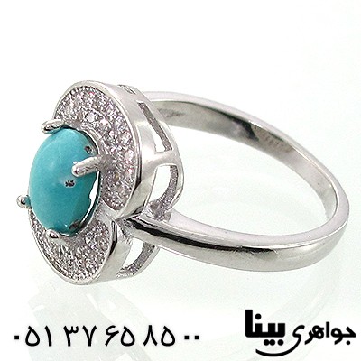 انگشتر فیروزه نیشابوری زنانه طرح گلایر