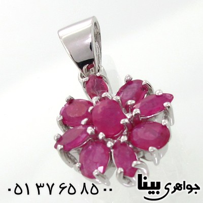 گردنبند یاقوت سرخ زنانه طرح گلشن