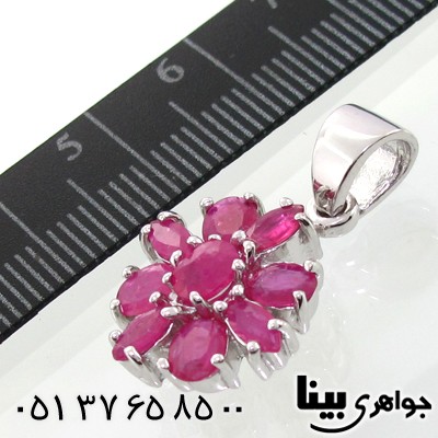 گردنبند یاقوت سرخ زنانه طرح گلشن
