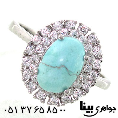 انگشتر فیروزه نیشابوری زنانه طرح رکسانا