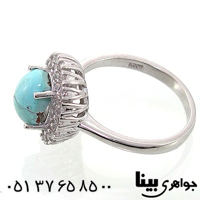 انگشتر فیروزه نیشابوری زنانه طرح رکسانا