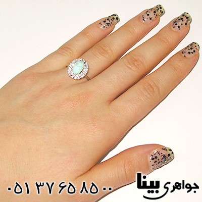 انگشتر فیروزه نیشابوری زنانه طرح رکسانا