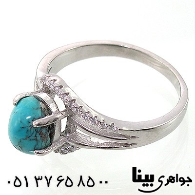 انگشتر فیروزه نیشابوری زنانه طرح پری