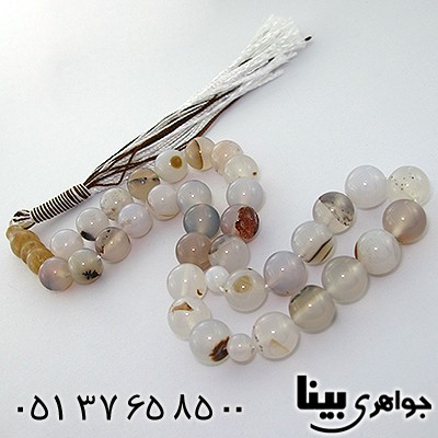 تسبیح عقیق شجری عالی 33 دانه ای بینظیر درشت و سنگین