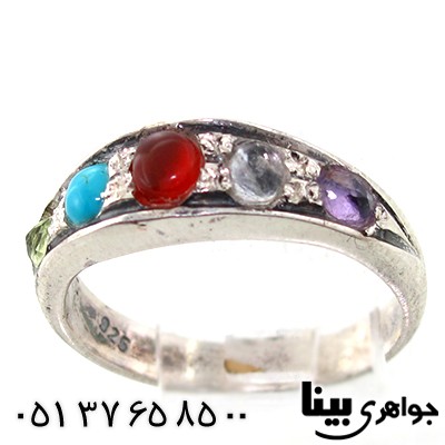 انگشتر چند جواهر زنانه طرح آنیا