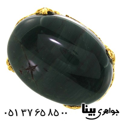 انگشتر یشم زنانه درشت طرح زیر خاکی شکیلا