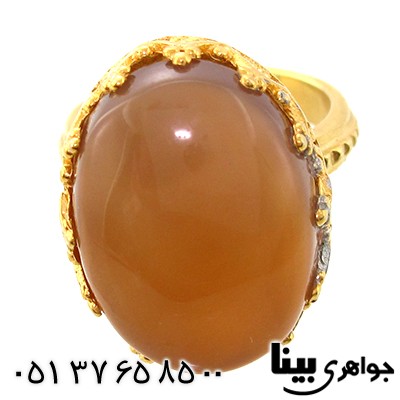 انگشتر عقیق یمنی زنانه درشت مشبک اعلا