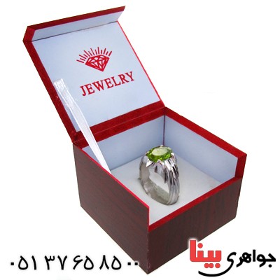 جعبه جواهر چوبی طرح الماس انگشتری