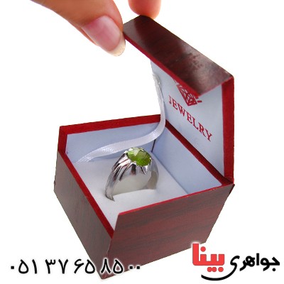 جعبه جواهر چوبی طرح الماس انگشتری