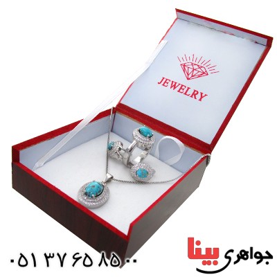 جعبه جواهر چوبی سرویسی طرح الماس
