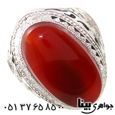 انگشتر عقیق یمنی مردانه اسلیمی درشت لوکس
