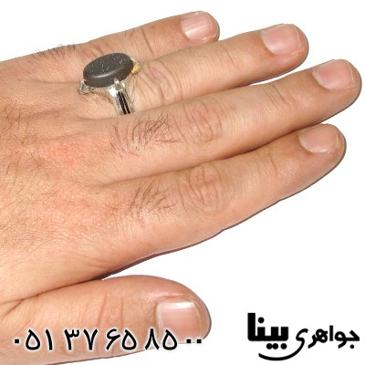 انگشتر حدید صینی مردانه با حکاکی دعای هفت جلاله درشت