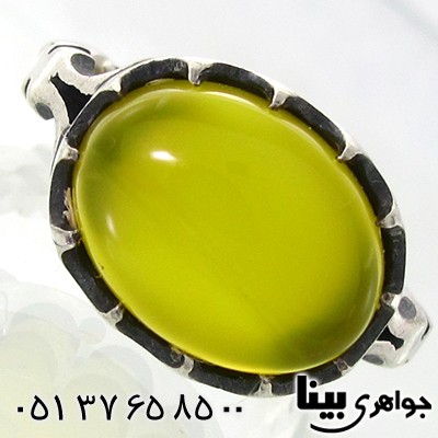 انگشتر عقیق زرد مردانه طرح سلطان