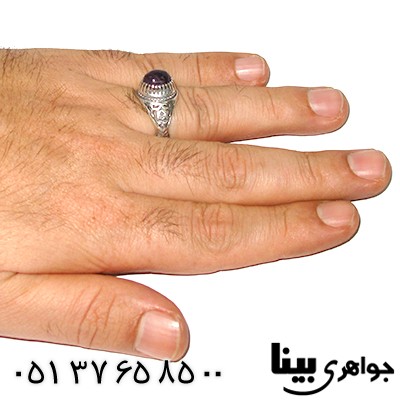 انگشتر آمتیست مردانه _کد:7550