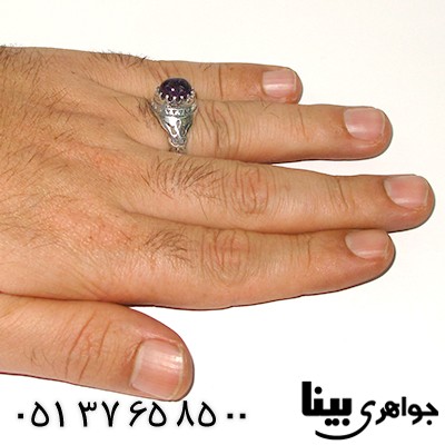 انگشتر آمتیست مردانه _کد:7569