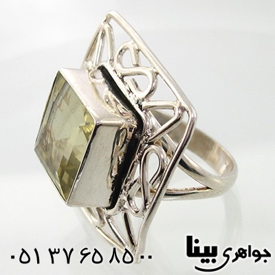 انگشتر سیترین زنانه درشت ملکه _کد:7626