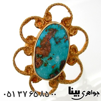 انگشتر فیروزه نیشابوری زنانه زیر خاکی _کد:7633