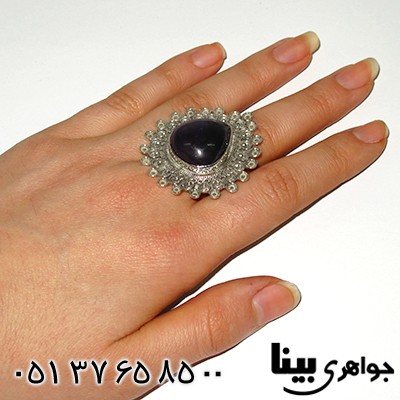 انگشتر آمتیست زنانه درشت سلطنتی با شکوه _کد:1232