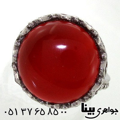 انگشتر عقیق زنانه درشت مشبک _کد:7638