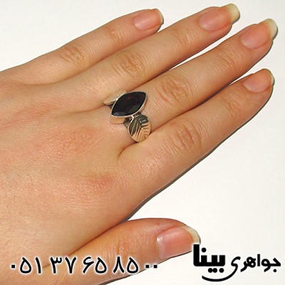 انگشتر یاقوت گارنت زنانه برگی _کد:7645