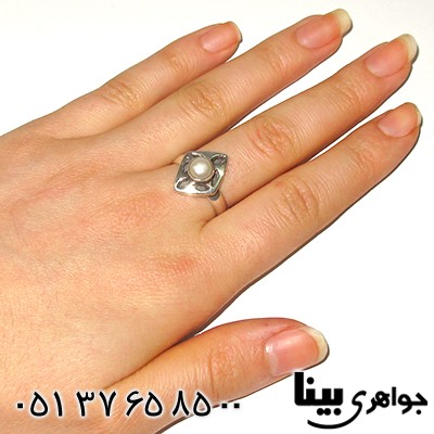 انگشتر مروارید زنانه قدیمی و درجه یک مدل پانیذ _کد:7648