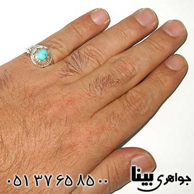 انگشتر فیروزه نیشابوری مردانه _کد:7649