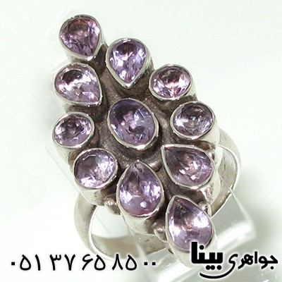 انگشتر آمتیست زنانه درشت لوزی _کد:7650