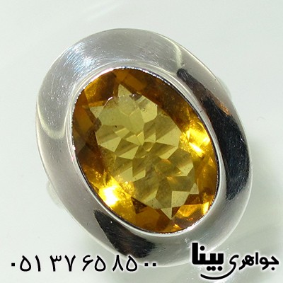 انگشتر سیترین زنانه درشت درخشان _کد:7652