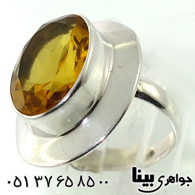 انگشتر سیترین زنانه درشت درخشان _کد:7652
