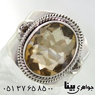 انگشتر سیترین زنانه درشت طناز _کد:7655