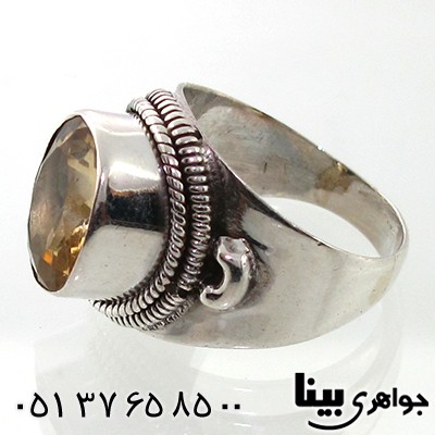 انگشتر سیترین زنانه درشت طناز _کد:7655