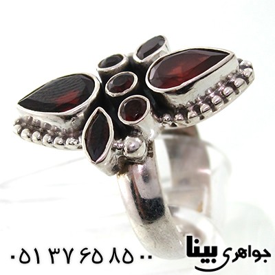 انگشتر یاقوت گارنت زنانه درشت _کد:7658