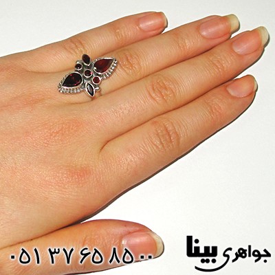 انگشتر یاقوت گارنت زنانه درشت _کد:7658