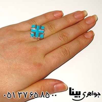 انگشتر فیروزه هیمالیا درشت طرح کلاسیک _کد:7660