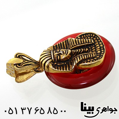 گردنبند عقیق قرمز زنانه زیر خاکی طرح مصریان باستان _کد:7674
