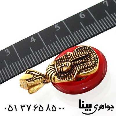 گردنبند عقیق قرمز زنانه زیر خاکی طرح مصریان باستان _کد:7674